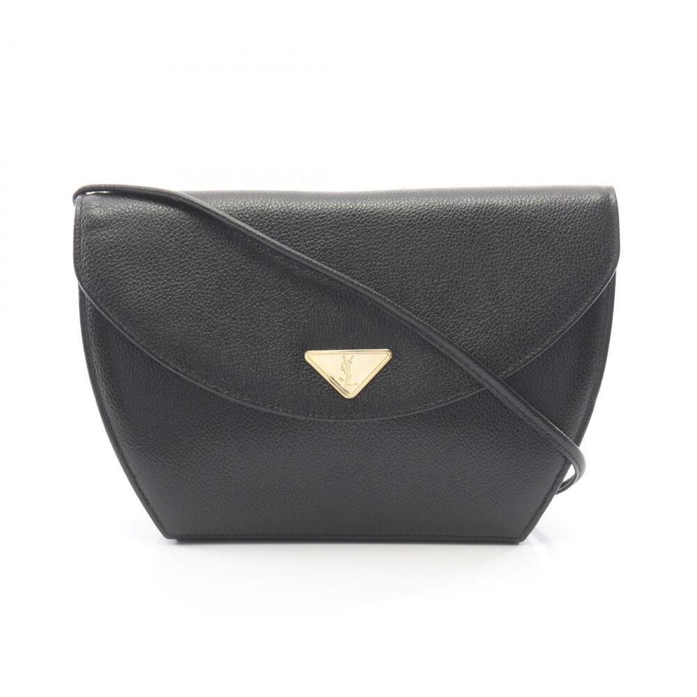 Saint Laurent Paris Shoulder Bag Leather Black